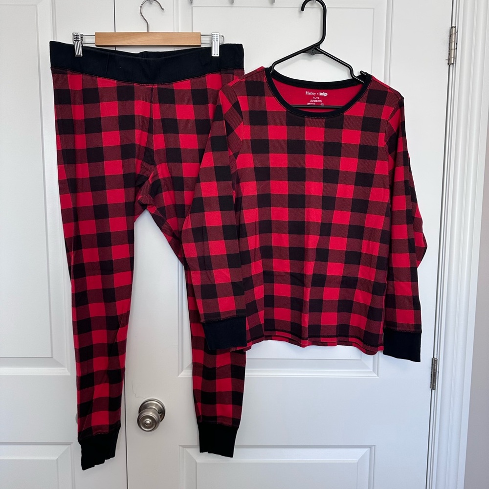 Red and black buffalo plaid pyjama set